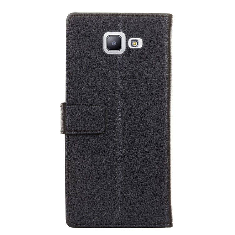 Litchi Grain Leather Wallet Phone Case for Samsung Galaxy J3 Prime - Black-3