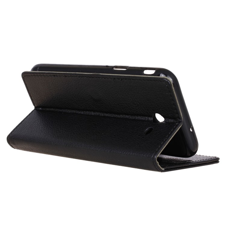 Litchi Grain Leather Wallet Phone Case for Samsung Galaxy J3 Prime - Black-6
