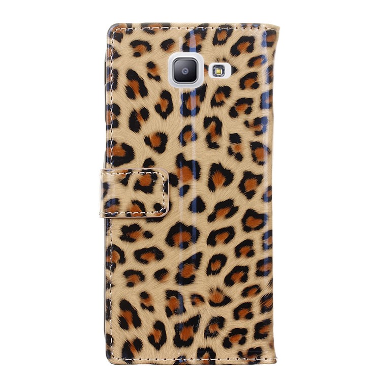 Leopard Skin Leather Wallet Mobile Phone Case for Samsung Galaxy J3 Prime-8