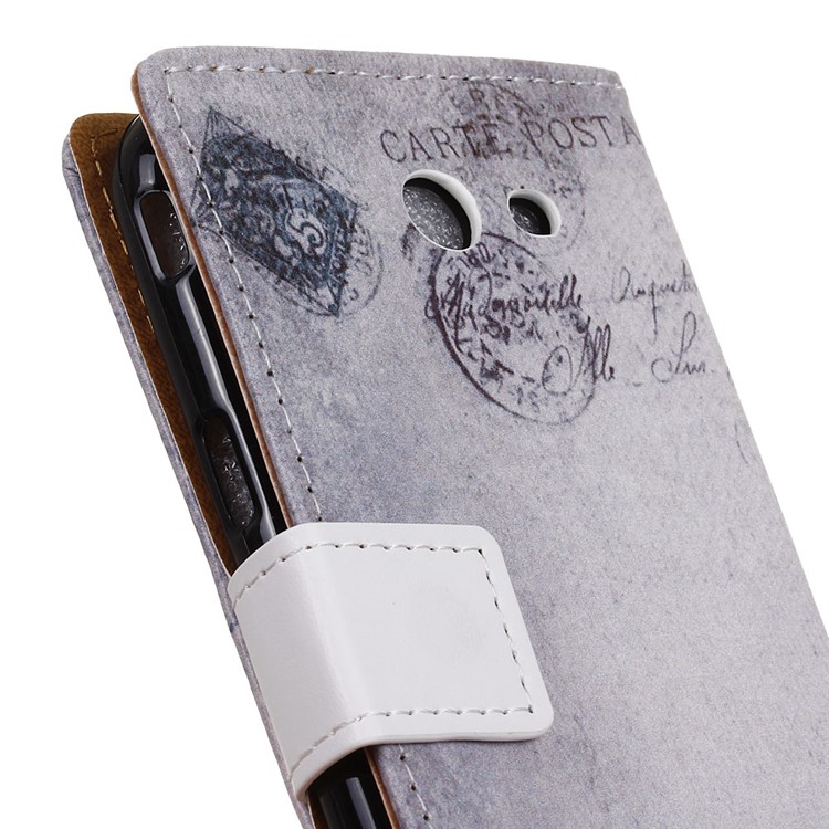 Pattern Printing Leather Wallet Case for Samsung Galaxy J3 Prime - French Flag and Cat in Hat-3