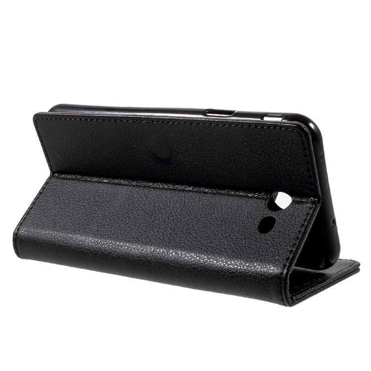 Lychee Texture Leather Wallet Stand Case for Samsung Galaxy J7 (2017) - Black-4