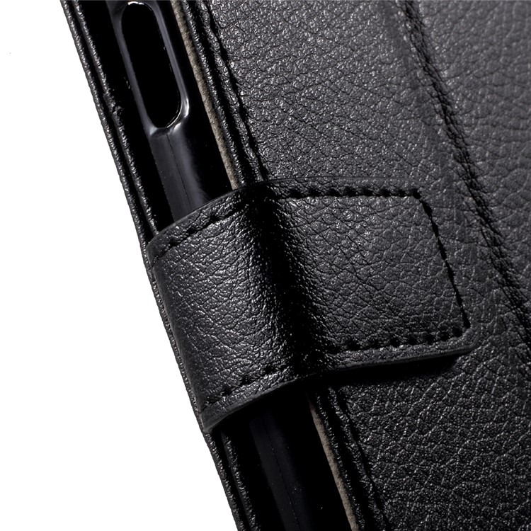 Lychee Texture Leather Wallet Stand Case for Samsung Galaxy J7 (2017) - Black-6