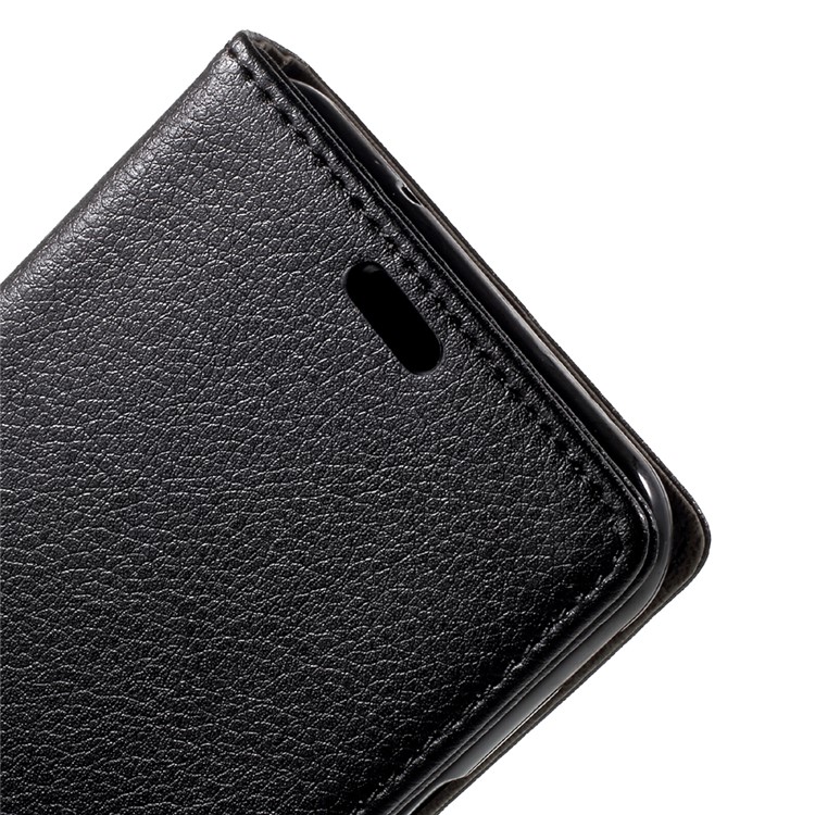 Lychee Texture Leather Wallet Stand Case for Samsung Galaxy J7 (2017) - Black-8