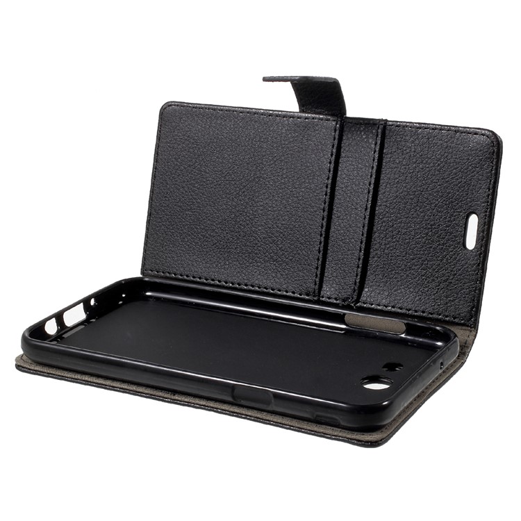 Lychee Texture Leather Wallet Stand Case for Samsung Galaxy J7 (2017) - Black-9