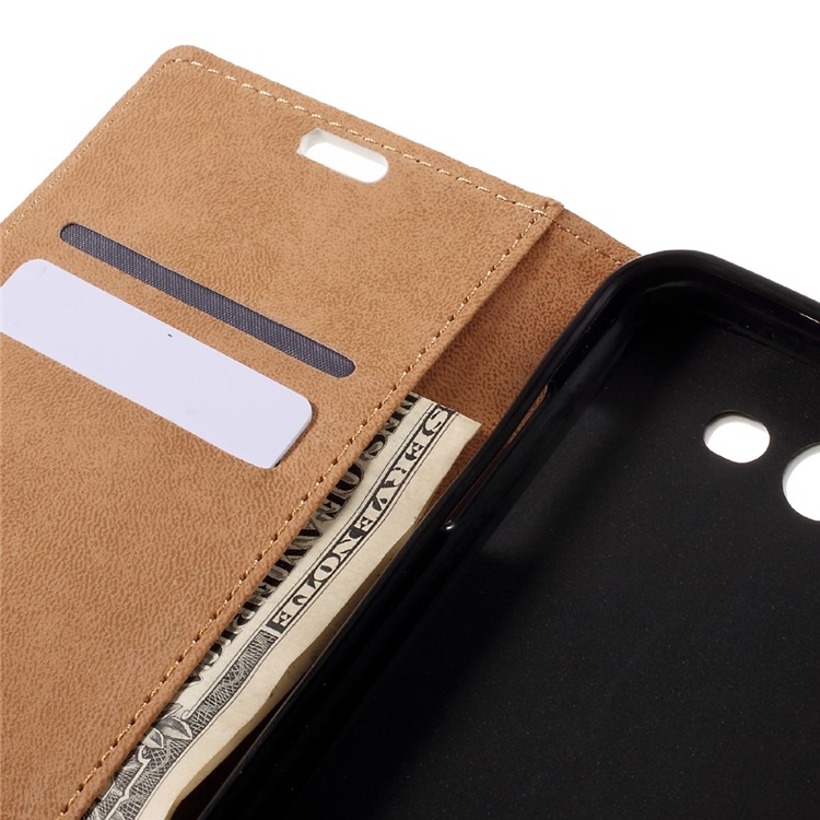 Patterned Leather Stand Case Protector for Samsung Galaxy J7 (2017) - Colorized Ladybugs-9