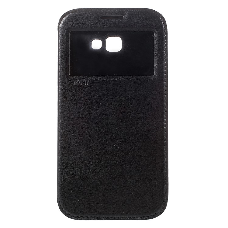 ROAR KOREA Noble Leather View Auto-absorbed Flip Case for Samsung Galaxy A7 (2017) - Black-2