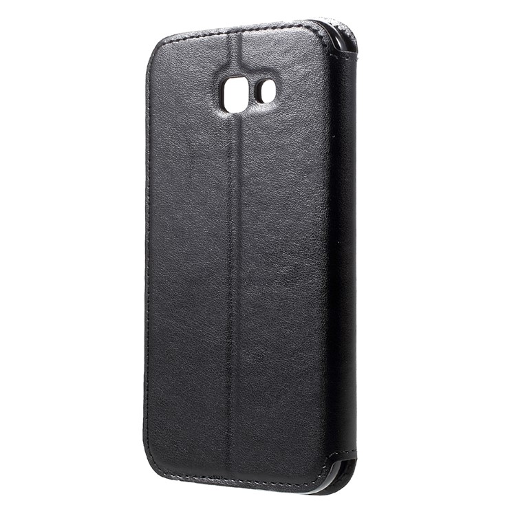 ROAR KOREA Noble Leather View Auto-absorbed Flip Case for Samsung Galaxy A7 (2017) - Black-3