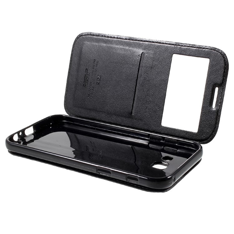 ROAR KOREA Noble Leather View Auto-absorbed Flip Case for Samsung Galaxy A7 (2017) - Black-9