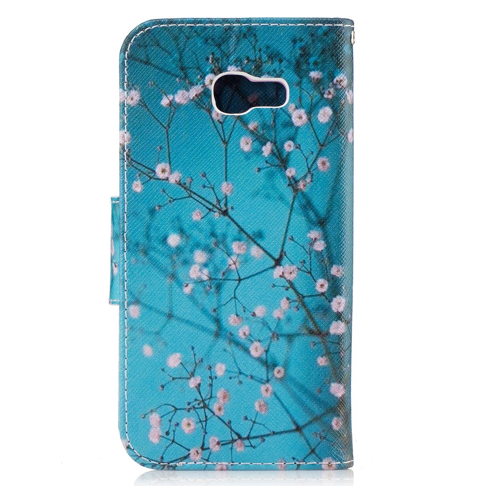 Padrão Printing Leather Stand Stand Caso Para Samsung Galaxy A5 (2017) - Flores Florescendo