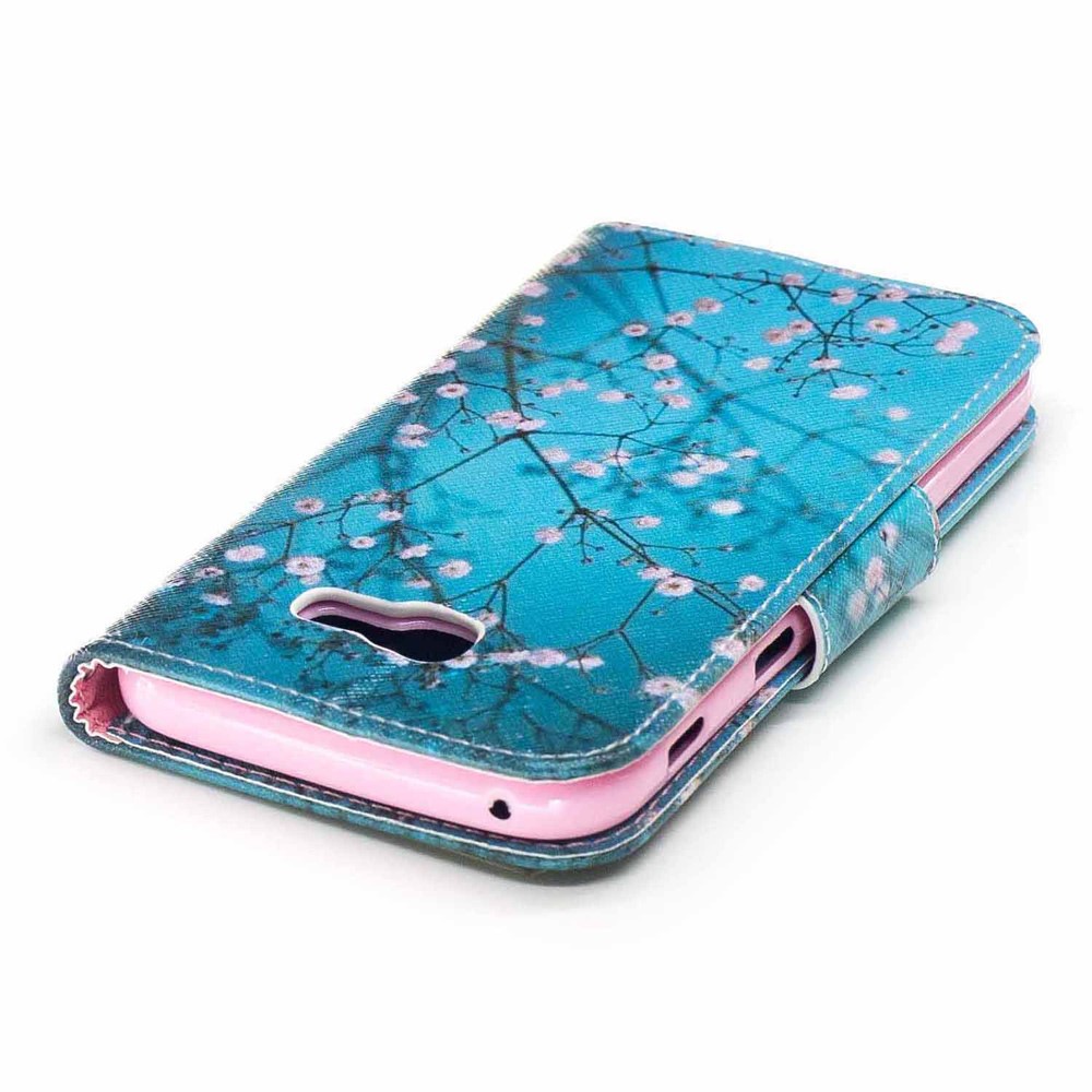 Padrão de impressão de couro Carteira Stand caso para Samsung Galaxy A5 (2017) - flores de florescência-7