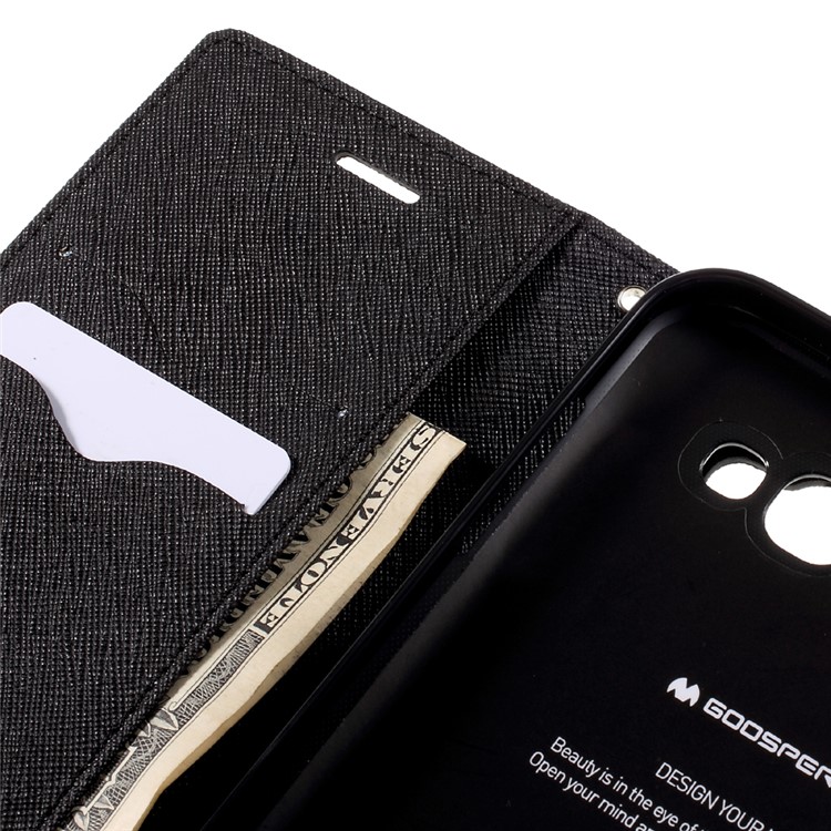 MERCURY GOOSPERY Fancy Diary Wallet Leather Mobile Case for Samsung Galaxy A3 (2017) - Black-10