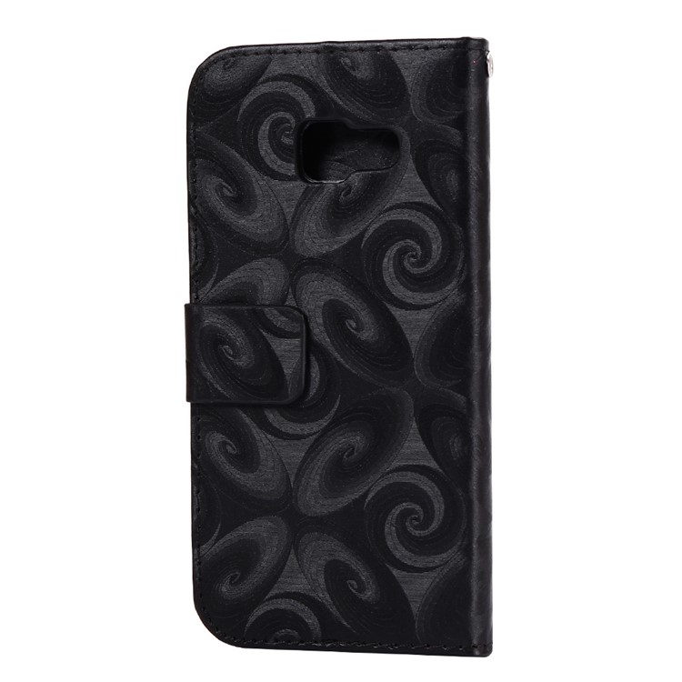 Spiral Texture Wineglass Quick Sand Leather Wallet Case for Samsung Galaxy A3 SM-A310F (2016) - Black-3