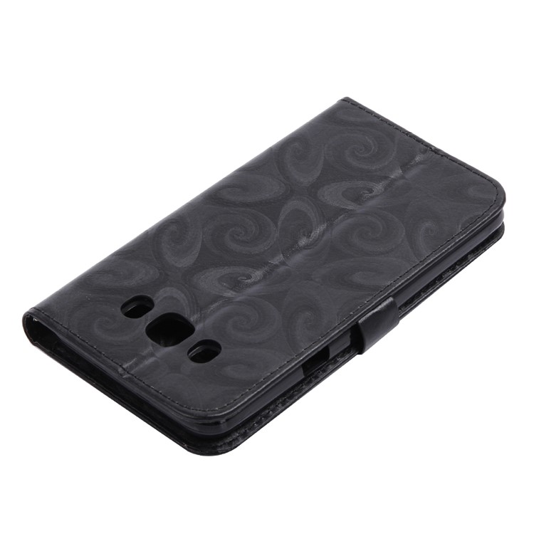 Double-heart Dynamic Quick Sand Spiral Texture Leather Wallet Case for Samsung Galaxy J7 (2016) J710 - Black-7