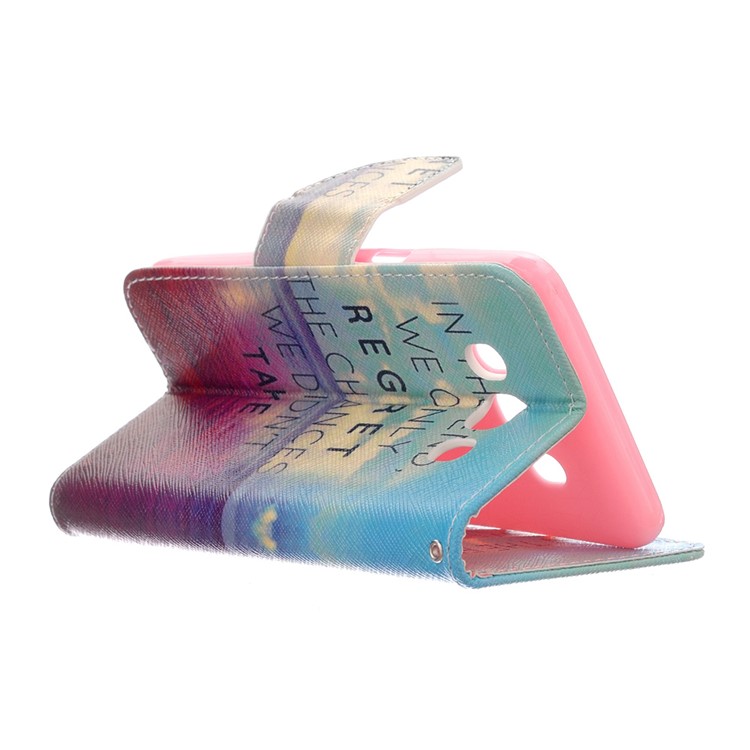 Printing Pattern Wallet Leather Case for Samsung Galaxy J5 (2016) SM-J510 - Sea View and Quote-3