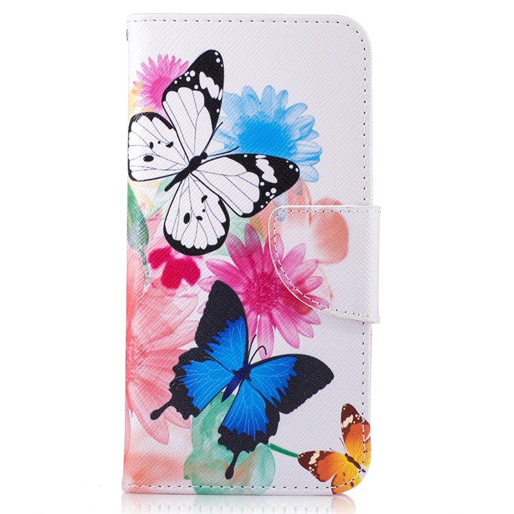 Wallet Leather Stand Case for Samsung Galaxy J5 Prime/On5 2016 - Butterfly Pattern-2