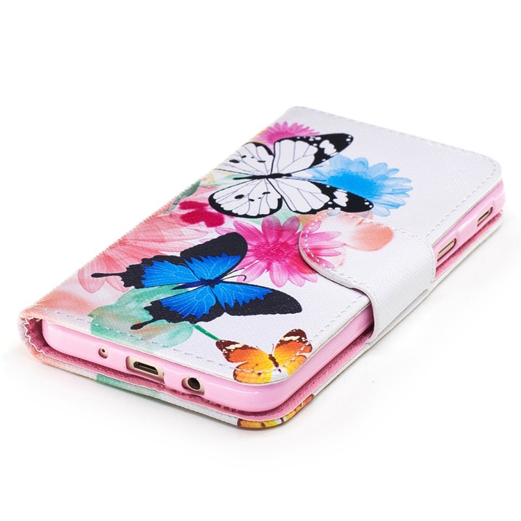 Wallet Leather Stand Case for Samsung Galaxy J5 Prime/On5 2016 - Butterfly Pattern-6