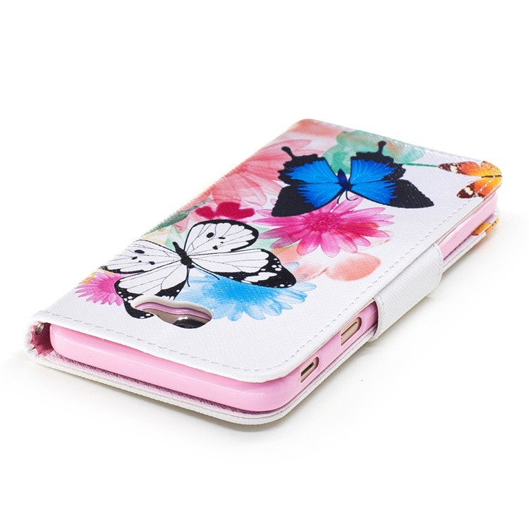 Wallet Leather Stand Case for Samsung Galaxy J5 Prime/On5 2016 - Butterfly Pattern-7