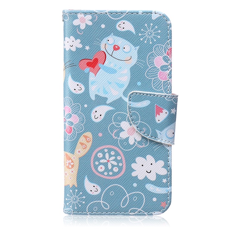Pattern Printing Leather Wallet Case for Samsung Galaxy S6 SM-G920 - Cartoon Pattern-2