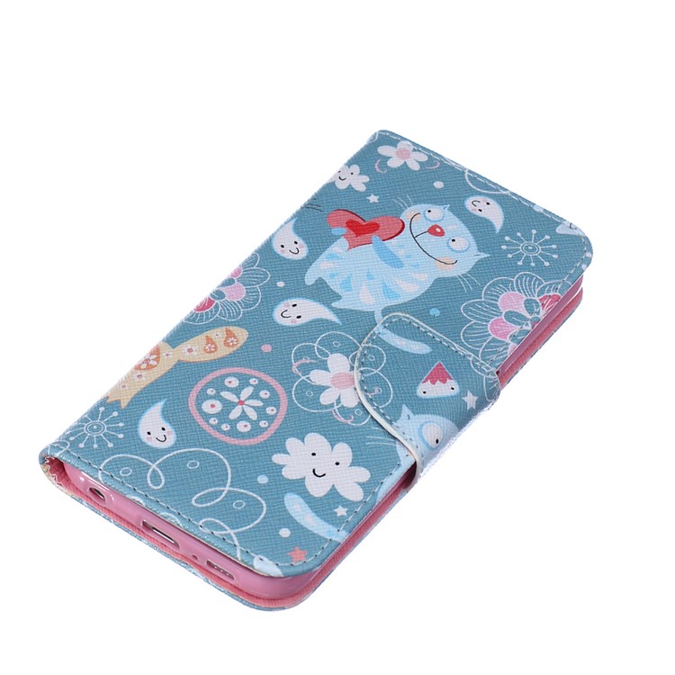Pattern Printing Leather Wallet Case for Samsung Galaxy S6 SM-G920 - Cartoon Pattern-4