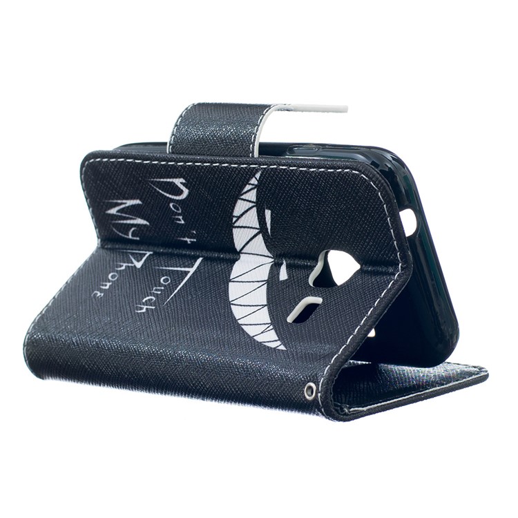 For Samsung Galaxy J1 mini Patterned Wallet Leather Case - Ghost and Do Not Touch My Phone-4