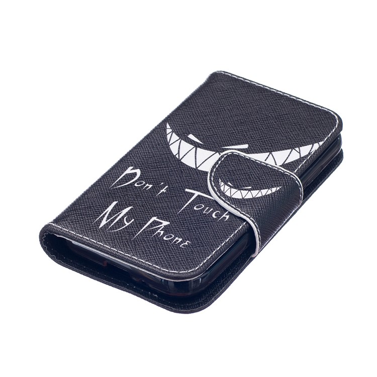 For Samsung Galaxy J1 mini Patterned Wallet Leather Case - Ghost and Do Not Touch My Phone-6