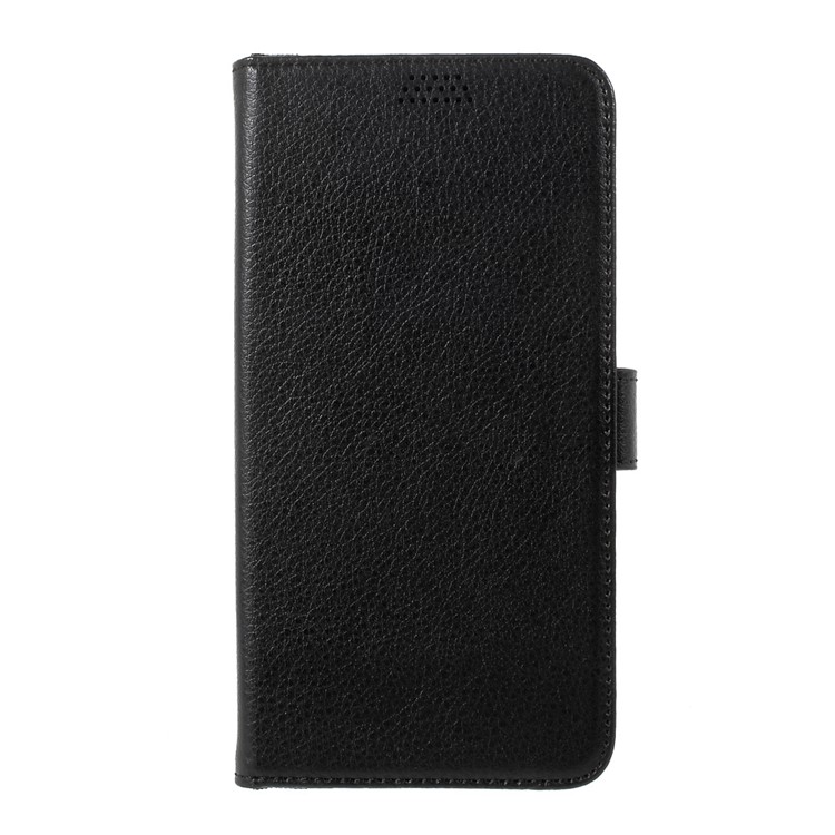 Litchi Skin Leather Wallet Stand Phone Case for Samsung Galaxy A7 (2017) A720 - Black-2