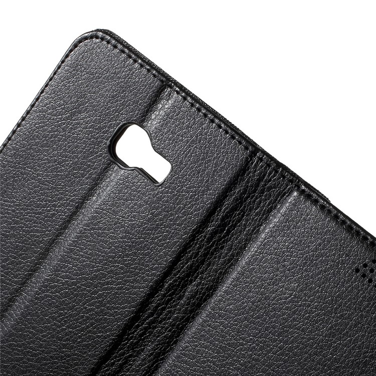 Litchi Skin Leather Wallet Stand Phone Case for Samsung Galaxy A7 (2017) A720 - Black-7