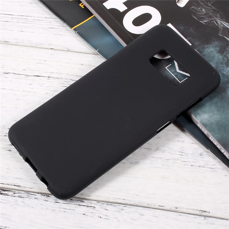 Matte Anti-fingerprint TPU Phone Case for Samsung Galaxy S8 - Black-1