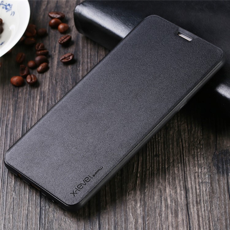 X-LEVEL Flip Leather Stand Phone Case for Samsung Galaxy C9 Pro - Black-4