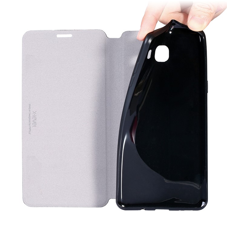 X-LEVEL Flip Leather Stand Phone Case for Samsung Galaxy C9 Pro - Black-6
