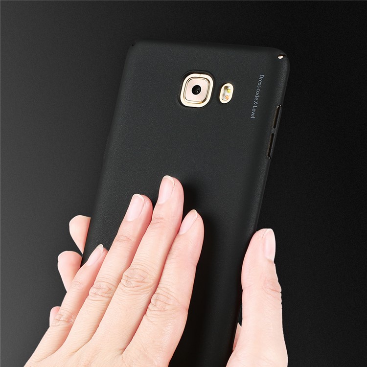 X-LEVEL Frosted PC Hard Phone Back Case for Samsung Galaxy C9 Pro - Black-4