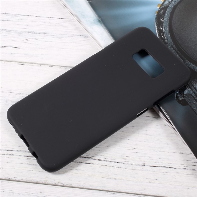 Matte TPU Cell Phone Case for Samsung Galaxy S8 edge - Black-1