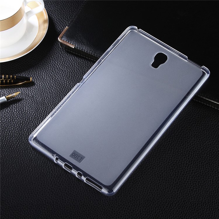 2-side Matte Flex TPU Tablet Cover for Samsung Galaxy Tab S 8.4 SM-T700 - Transparent-1