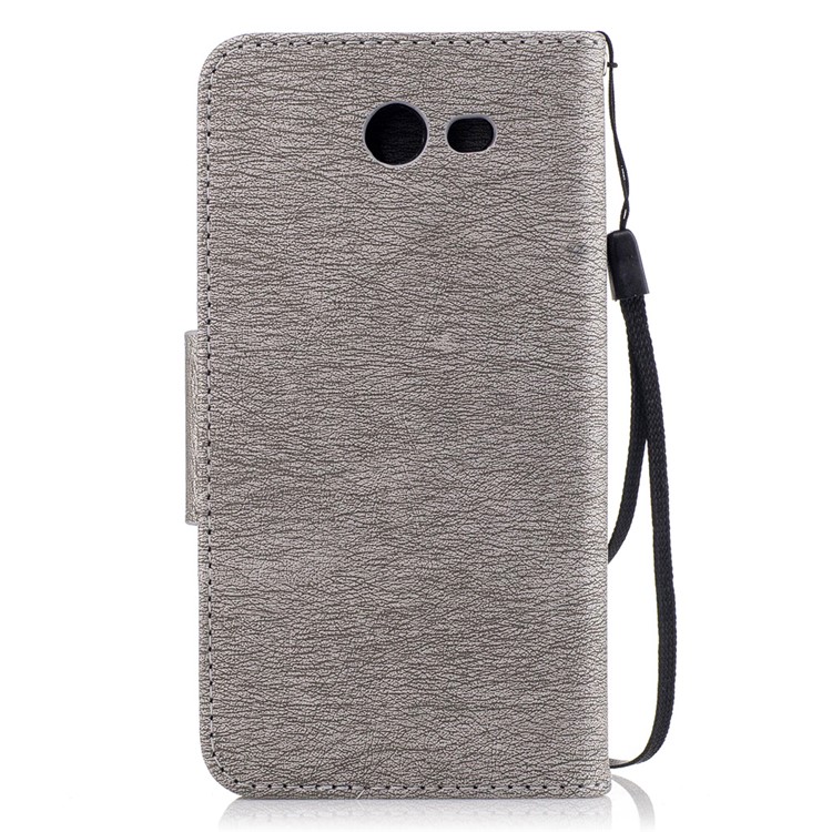 Imprinted Bear Pattern Leather Wallet Phone Case for Samsung Galaxy J3 Emerge/J3 Prime/J3 (2017) - Grey-3