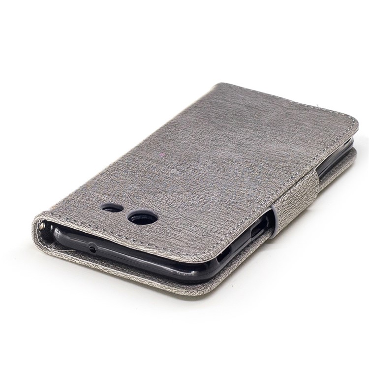 Imprinted Bear Pattern Leather Wallet Phone Case for Samsung Galaxy J3 Emerge/J3 Prime/J3 (2017) - Grey-6