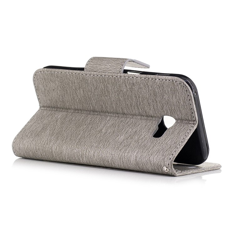 Imprint Bear Pattern Leather Wallet Phone Cover for Samsung Galaxy A5 (2017) - Grey-7