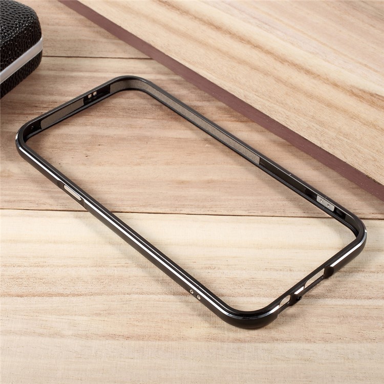 For Samsung Galaxy A7 (2017) A720 Plated Aluminium Alloy Bumper with Screw Lock - Black-2