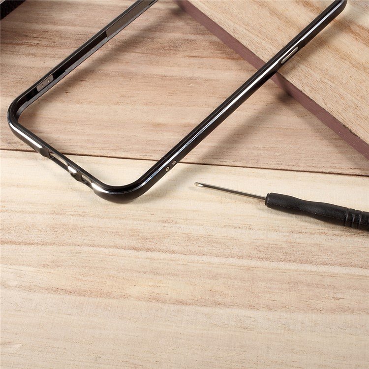 For Samsung Galaxy A7 (2017) A720 Plated Aluminium Alloy Bumper with Screw Lock - Black-8