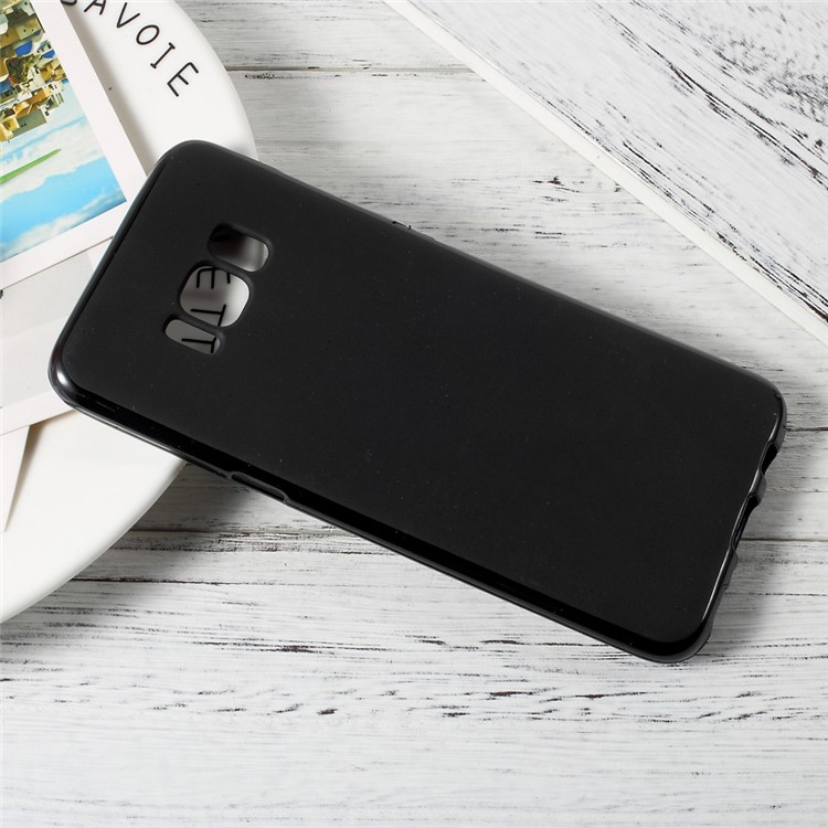 Matte Skin TPU Phone Cover Case for Samsung Galaxy S8 - Black-2