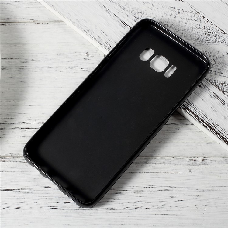 Matte Skin TPU Phone Cover Case for Samsung Galaxy S8 - Black-4