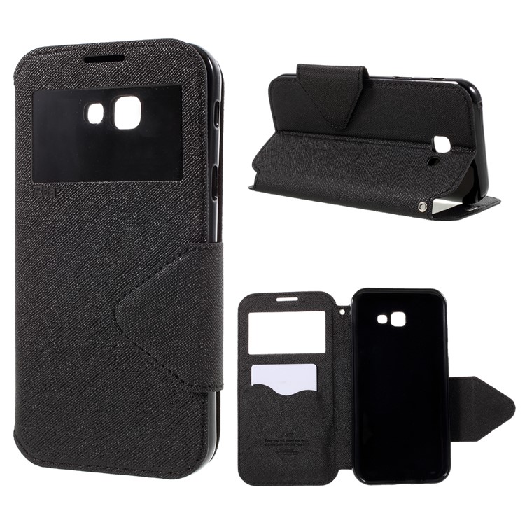 

ROAR KOREA View Window Leather Phone Case for Samsung Galaxy A5 (2017) A520 - Black