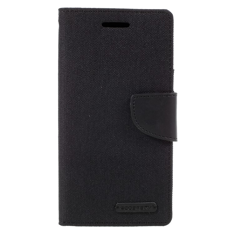 MERCURY GOOSPERY Canvas Diary Leather Case for Samsung Galaxy A5 (2017) SM-A520F - Black-3