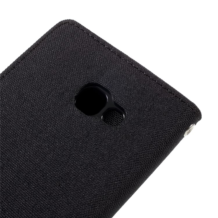 MERCURY GOOSPERY Canvas Diary Leather Case for Samsung Galaxy A5 (2017) SM-A520F - Black-8
