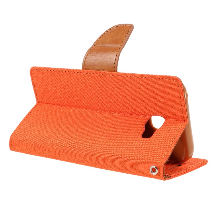 MERCURY GOOSPERY Canvas Leather Magnetic Case for Samsung A5 (2017) SM-A520F - Orange-5
