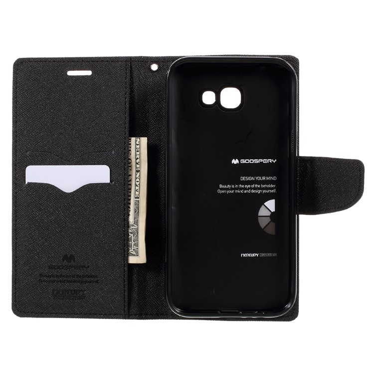 MERCURY GOOSPERY Fancy Diary Wallet Leather Mobile Case for Samsung Galaxy A7 (2017) A720 - Black-6