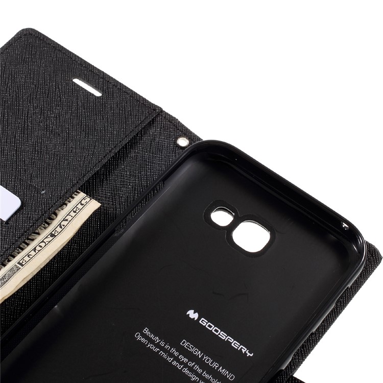 MERCURY GOOSPERY Fancy Diary Wallet Leather Mobile Case for Samsung Galaxy A7 (2017) A720 - Black-9