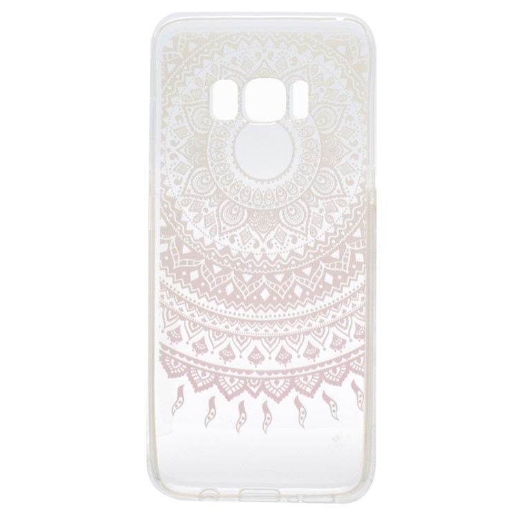 Pattern Printing Soft TPU Gel Case for Samsung Galaxy S8 - Pink Flower-2