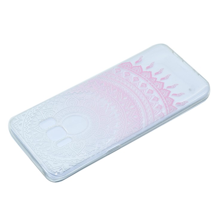 Pattern Printing Soft TPU Gel Case for Samsung Galaxy S8 - Pink Flower-4