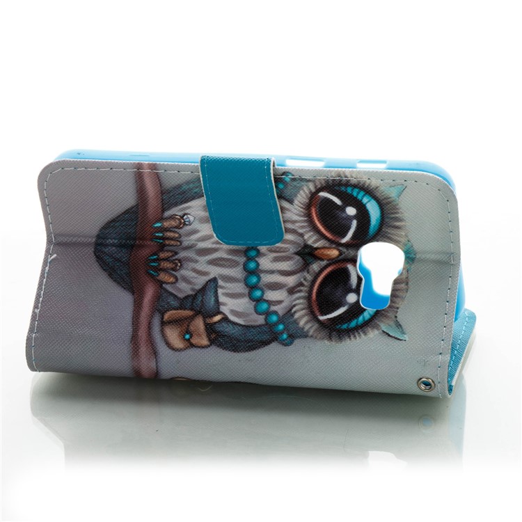 Printing Pattern Leather Mobile Phone Case for Samsung Galaxy A3 (2017) - Owl Lady-2