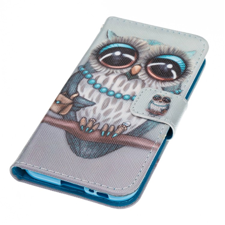 Printing Pattern Leather Mobile Phone Case for Samsung Galaxy A3 (2017) - Owl Lady-3